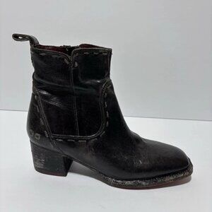 Bedstu Women’s Merryli Black Rustic Leather Boots, Size 8.5 M